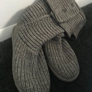 Grey knitted uggs